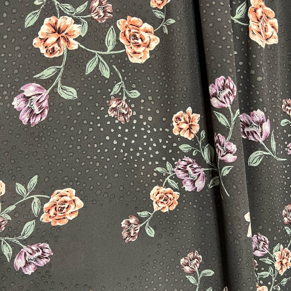 Torrid Georgette Lace Inset Blouse Floral Size 5 - Picture 9 of 13